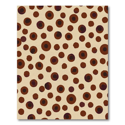 Creamy Earthy Polka Dot Scatter Rug