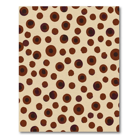 Creamy Earthy Polka Dot Scatter Rug