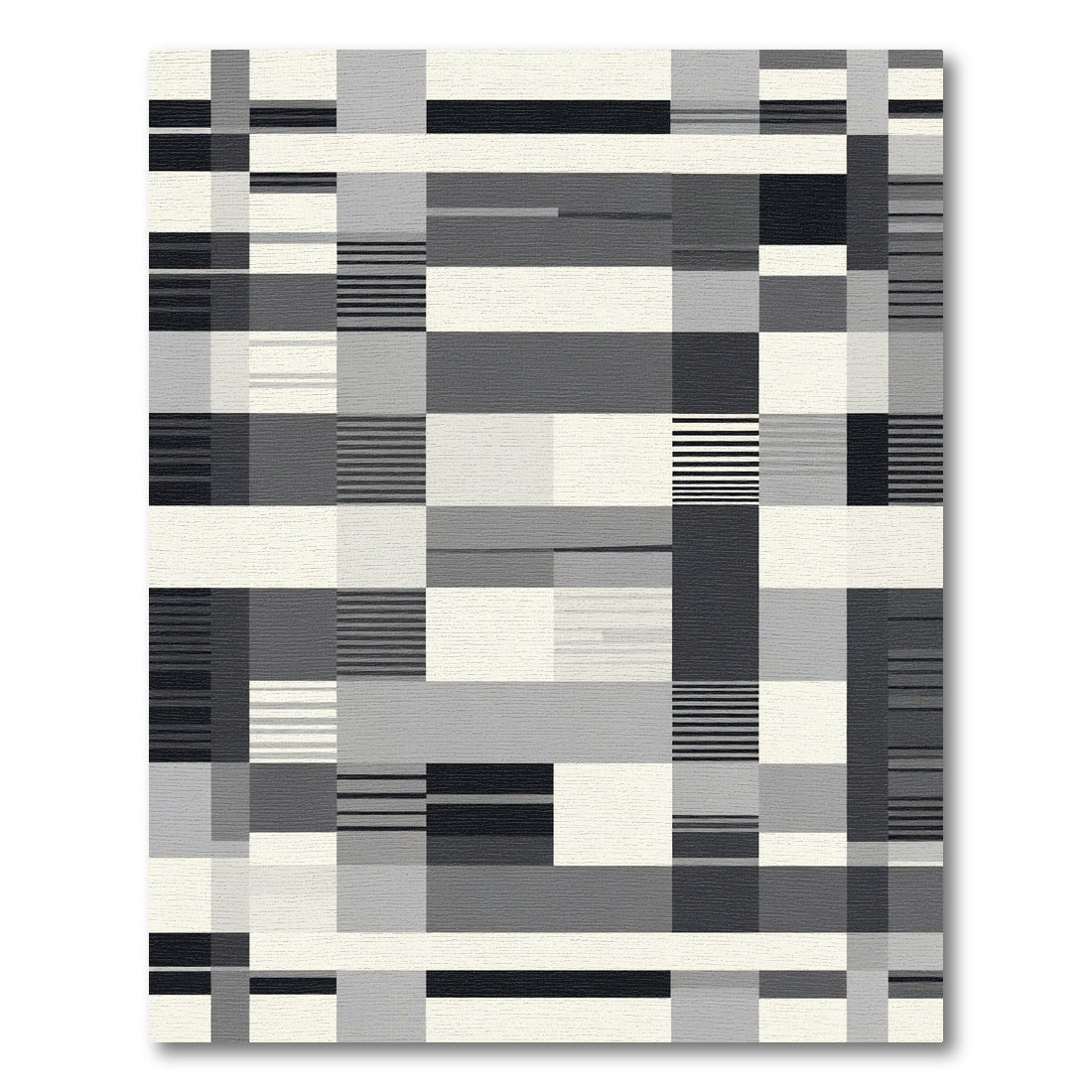 Monochromatic Geometric Blocks and Stripes Rug