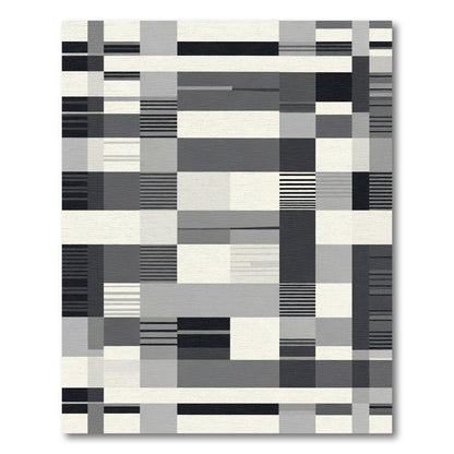 Monochromatic Geometric Blocks and Stripes Rug