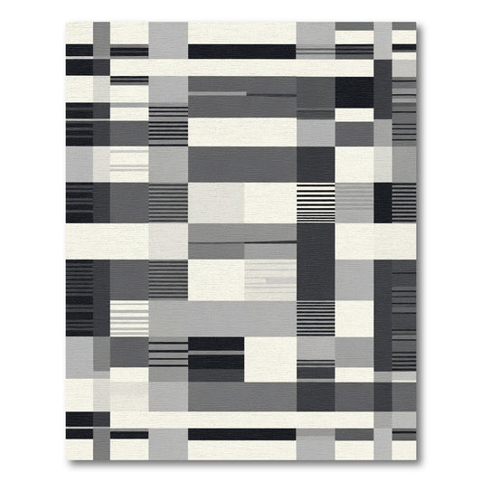 Monochromatic Geometric Blocks and Stripes Rug