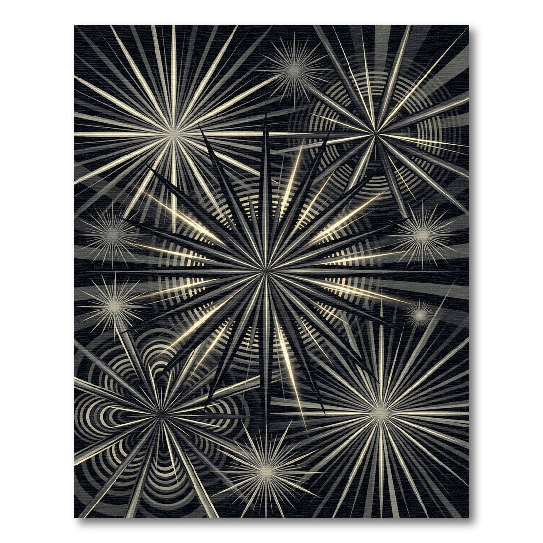 Starburst Explosion Radiating Spikes Rug