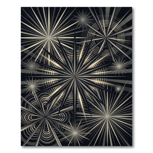 Starburst Explosion Radiating Spikes Rug