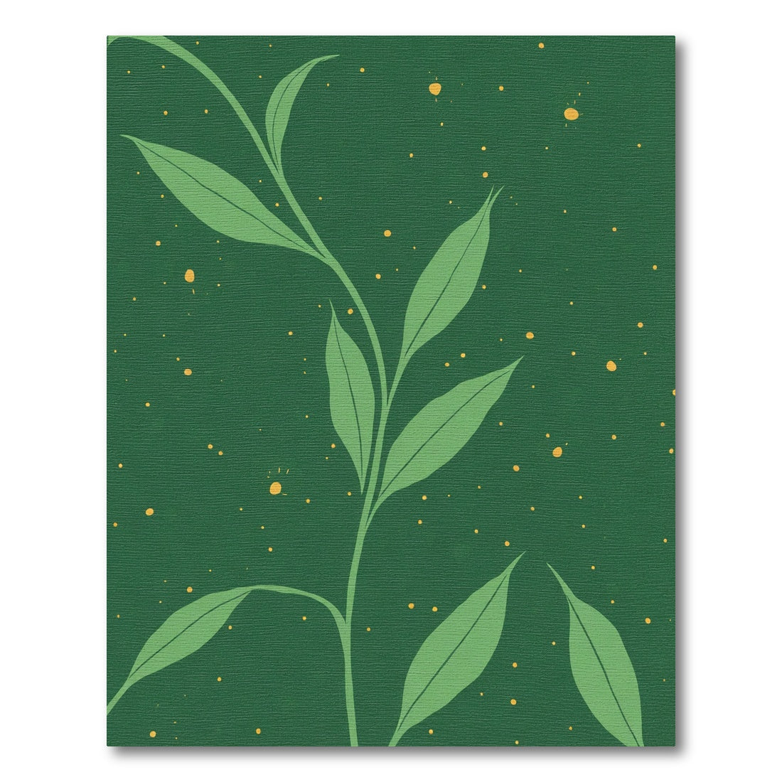 Emerald Vines With Golden Speckles Rug