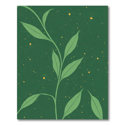 Emerald Vines With Golden Speckles Rug