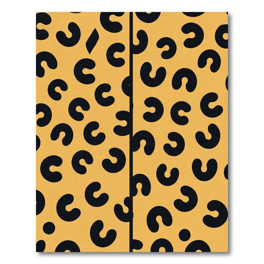 Golden Black Curve Spots Rug