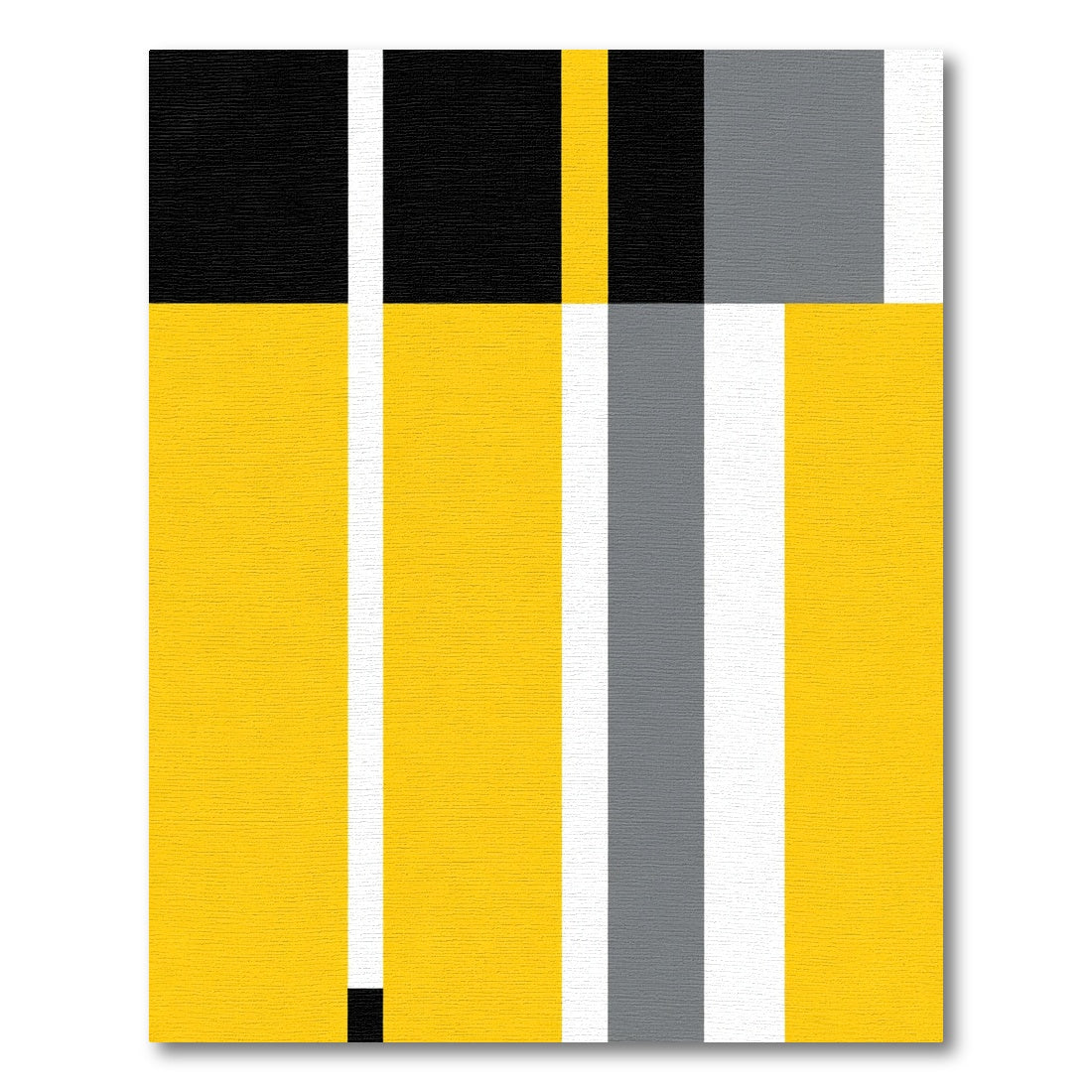 Bold Yellow Black Grey Stripes Rug