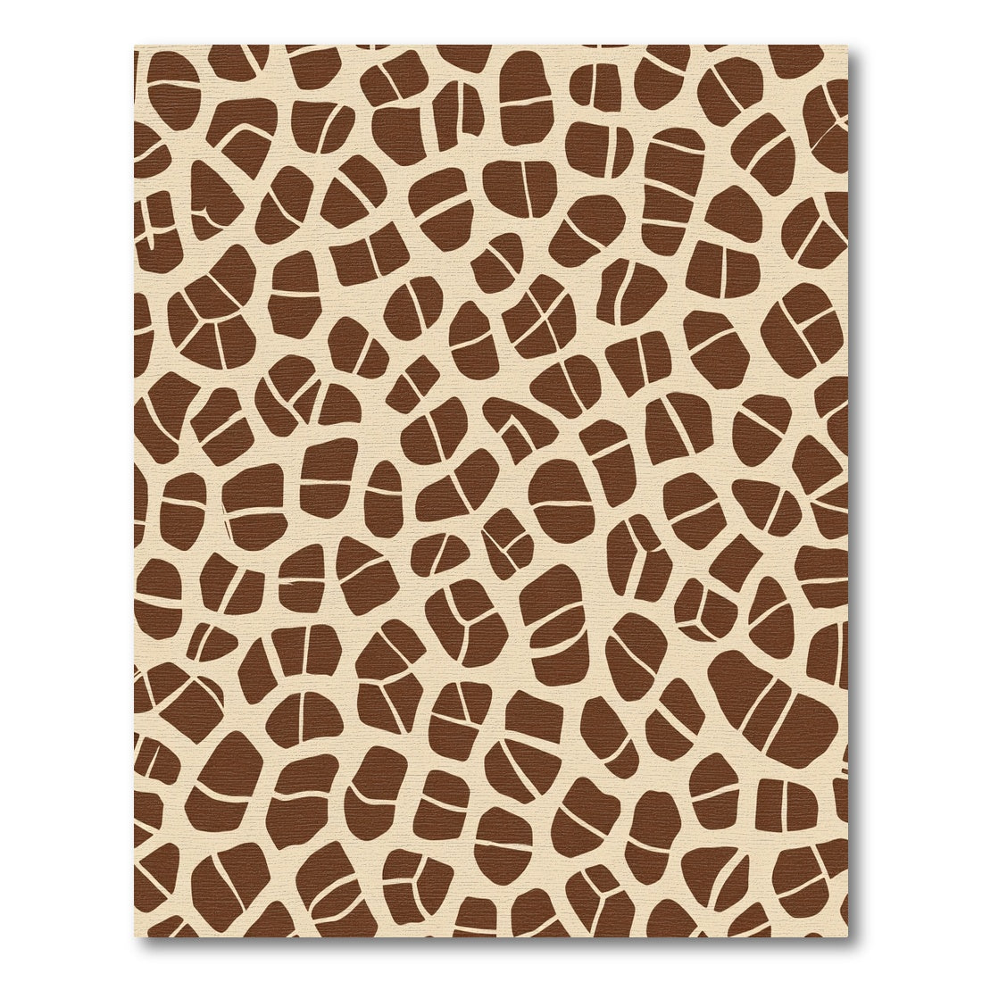 Brown Cream Organic Irregular Shapes Rug