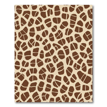Brown Cream Organic Irregular Shapes Rug
