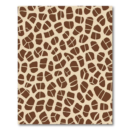 Brown Cream Organic Irregular Shapes Rug