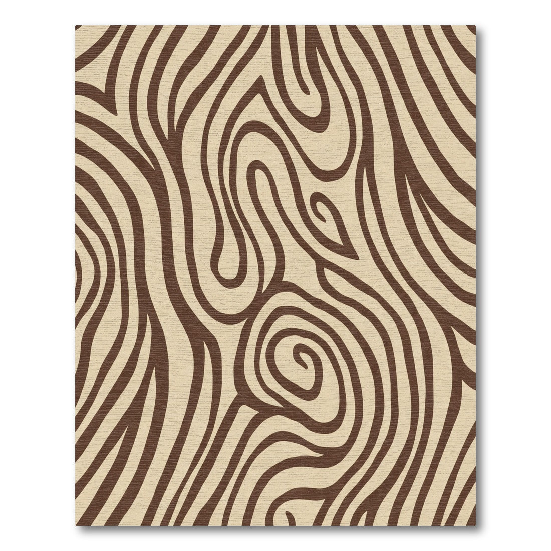 Brown Cream Organic Swirl Rug