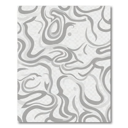 Abstract Gray Swirls Rug