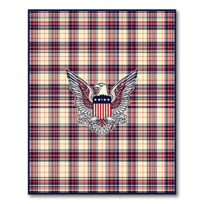 Patriotic Eagle Plaid Area Rug