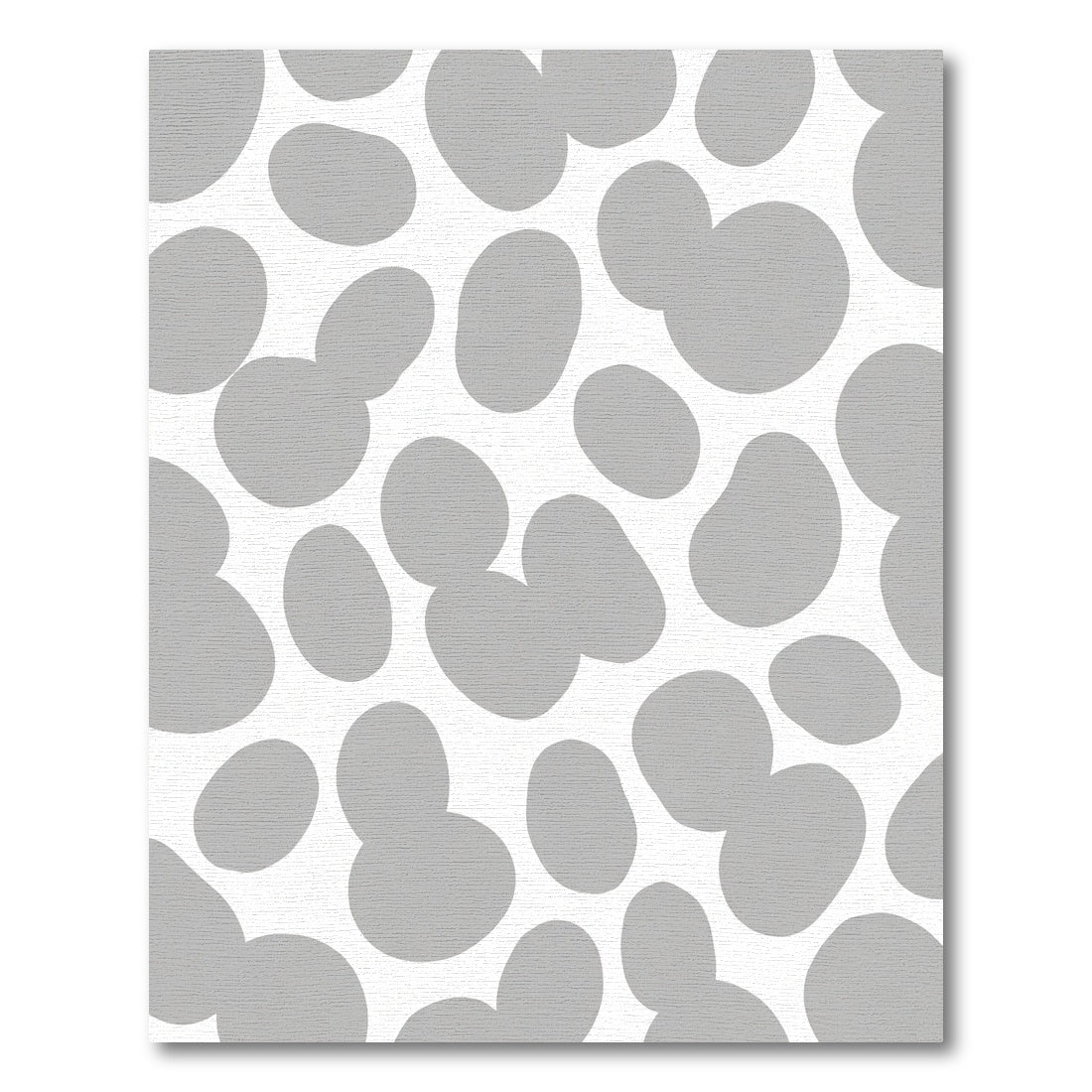 Soft Gray Organic Blob Scatter Rug