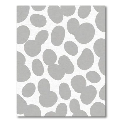 Soft Gray Organic Blob Scatter Rug