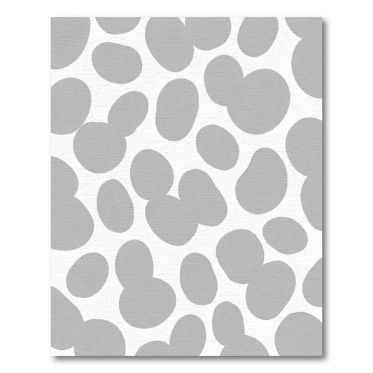 Soft Gray Organic Blob Scatter Rug