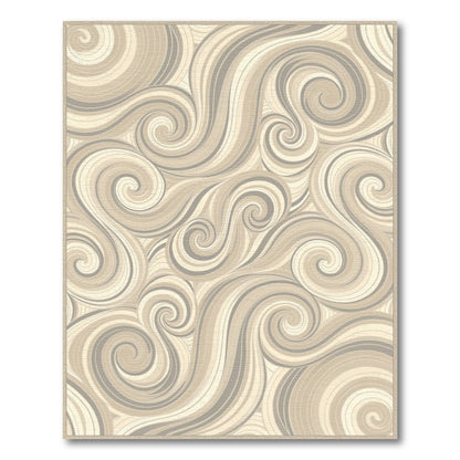 Swirl Beige and Neutral Beige Swirl Abstract Area Rug