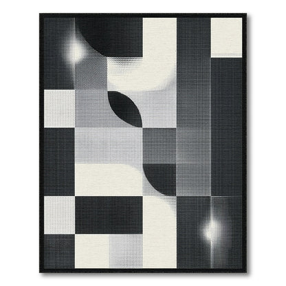 Washable Geometric Modern Black White Geometric Washable Area Rug