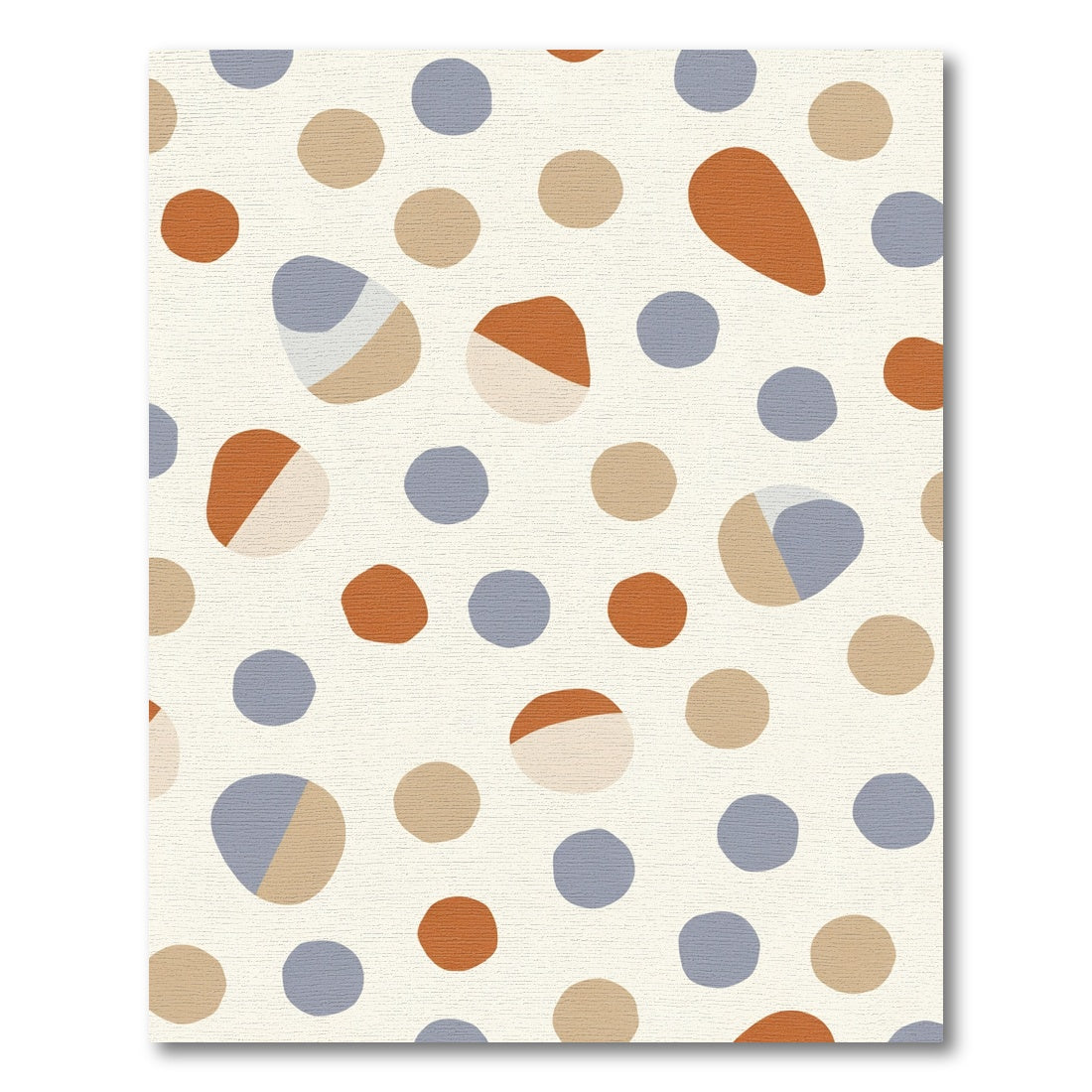Terracotta Blue Pebble Scatter Rug