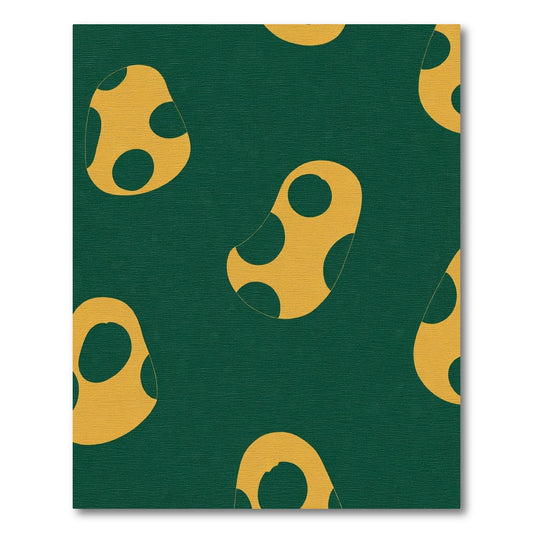 Golden Yellow Blob Scatter Rug