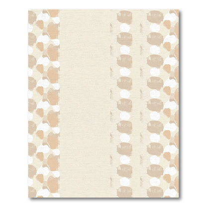 Neutral Palette Abstract Brushstroke Border Rug