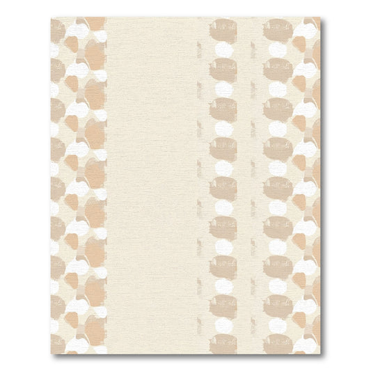 Neutral Palette Abstract Brushstroke Border Rug
