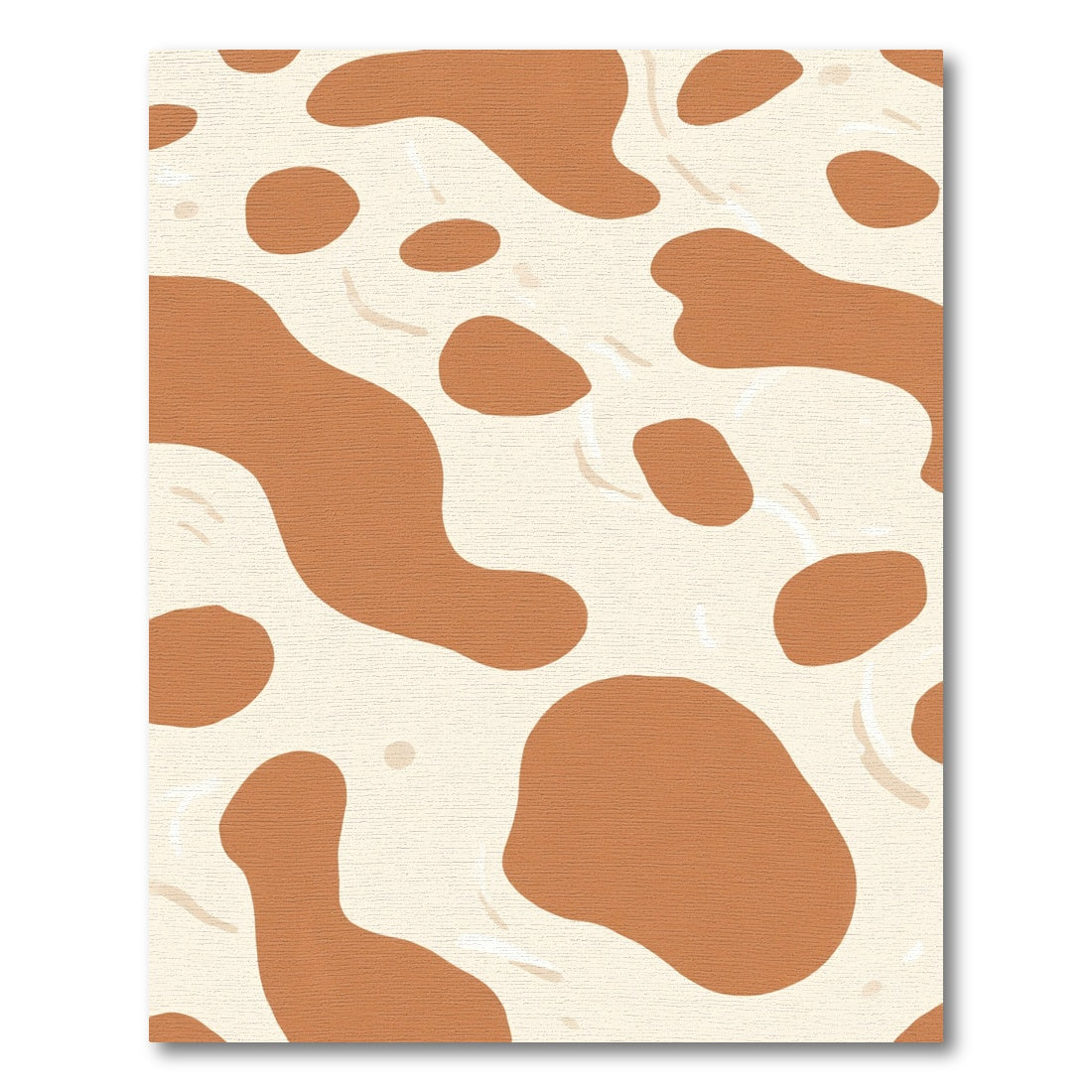 Brown Cream Abstract Blobs Rug