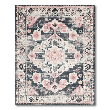 Pink Distressed Vintage Pink Area Rug