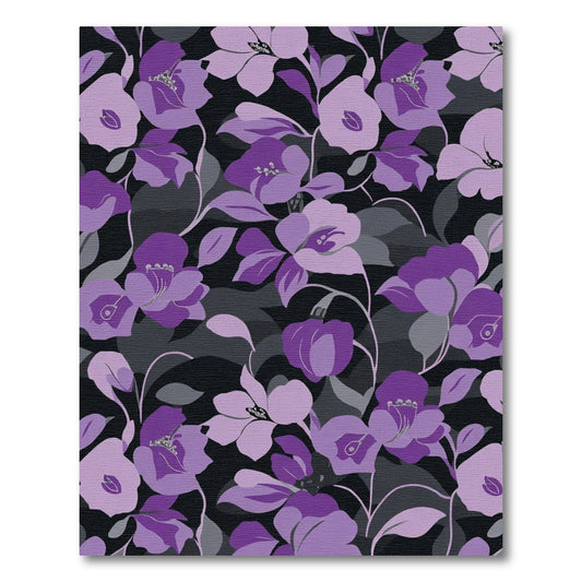 Vibrant Lilac Floral Branches Rug