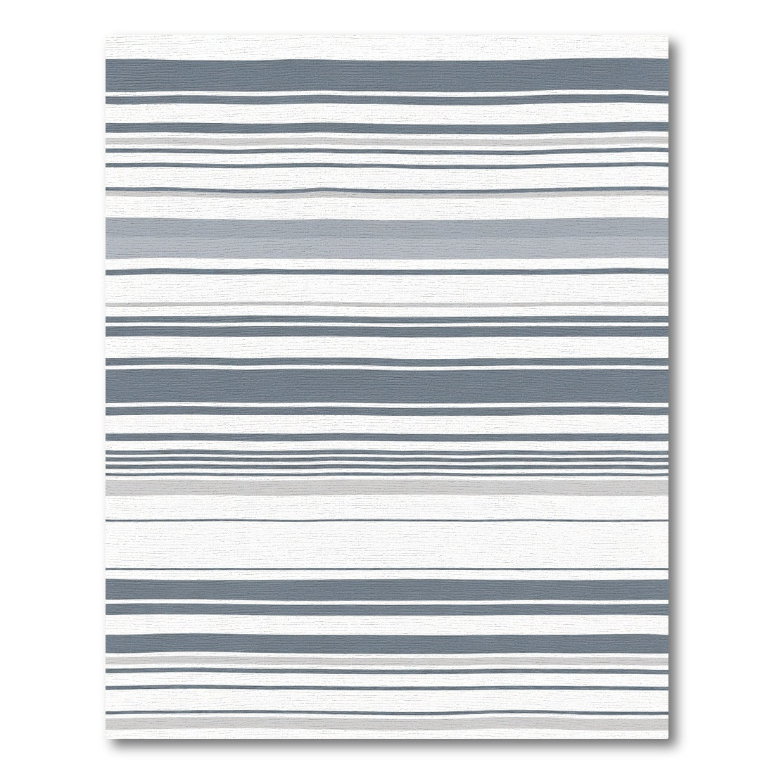 Coastal Blue Gray Stripe Rug