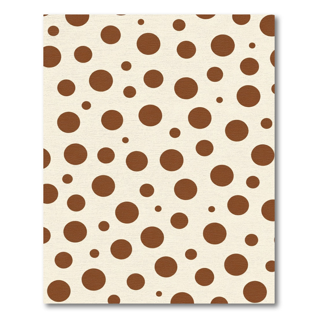 Brown Dot Cream Contemporary Circle Rug
