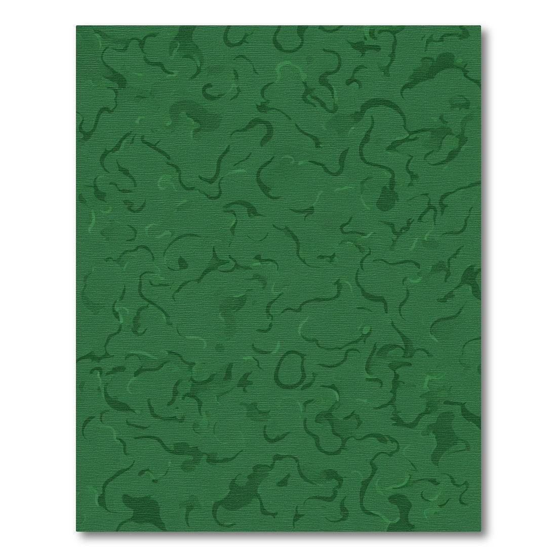 Deep Emerald Swirling Abstract Rug