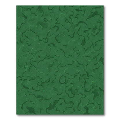 Deep Emerald Swirling Abstract Rug