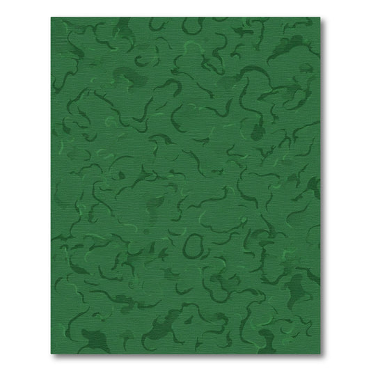 Deep Emerald Swirling Abstract Rug