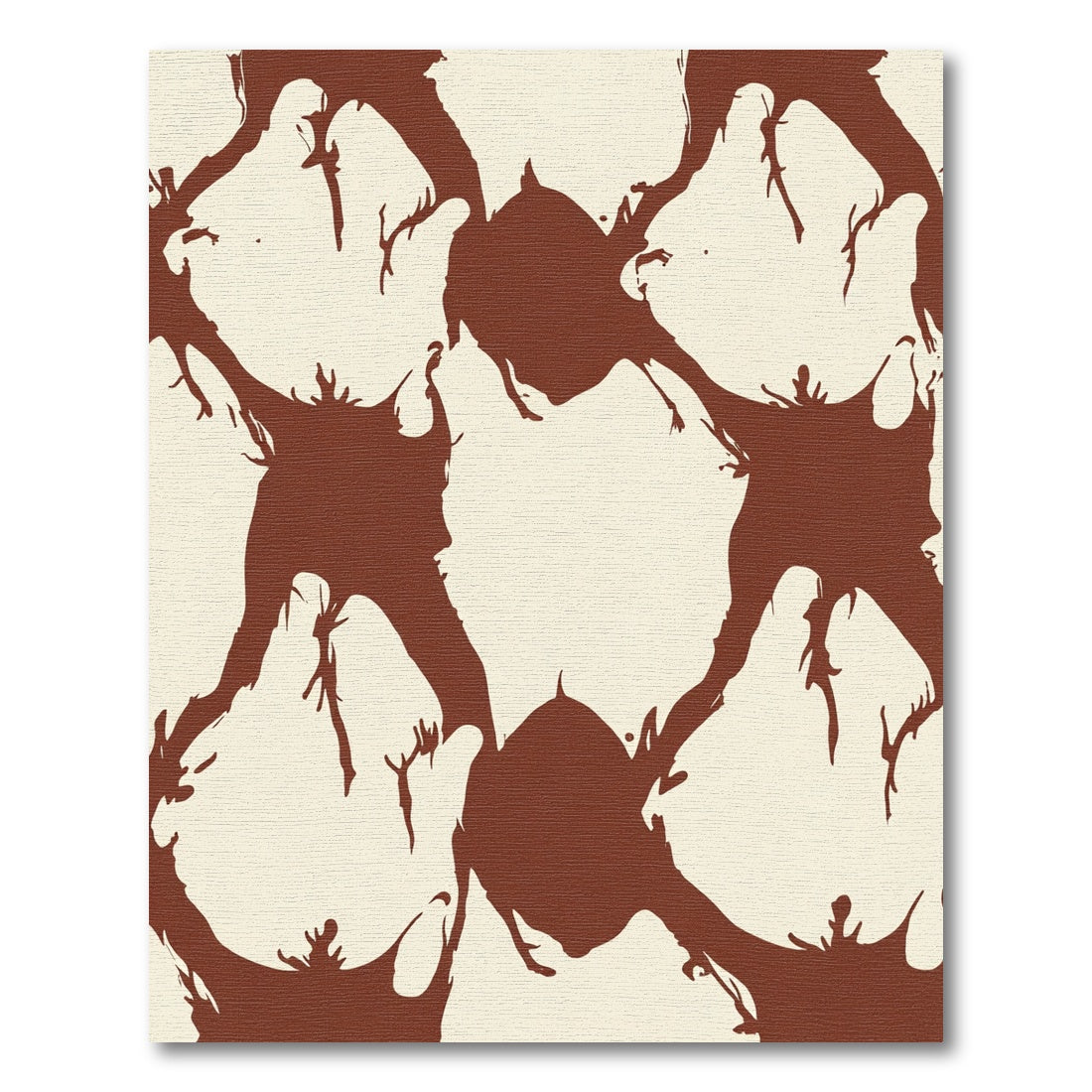 Brown Abstract Organic Shapes Rug