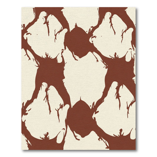 Brown Abstract Organic Shapes Rug