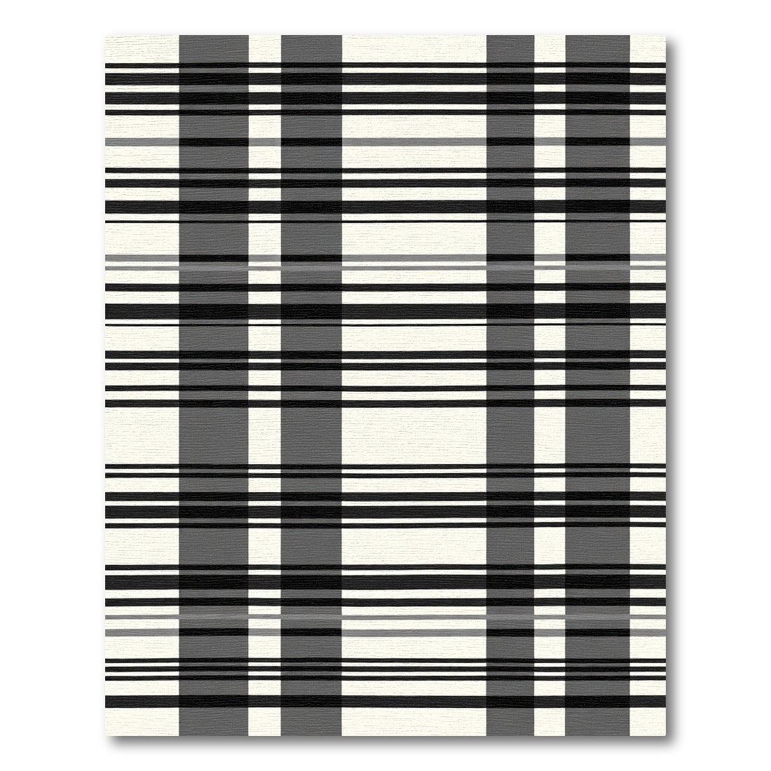 Monochrome Modern Plaid Stripe Rug