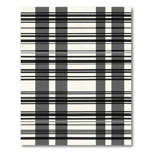 Monochrome Modern Plaid Stripe Rug