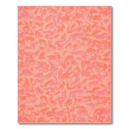 Orange Animal Silhouette Kids Area Rug