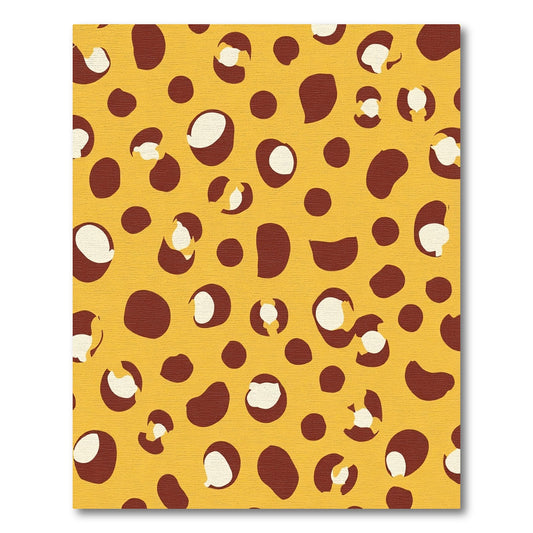 Amber Brown Spots Scattered Rug