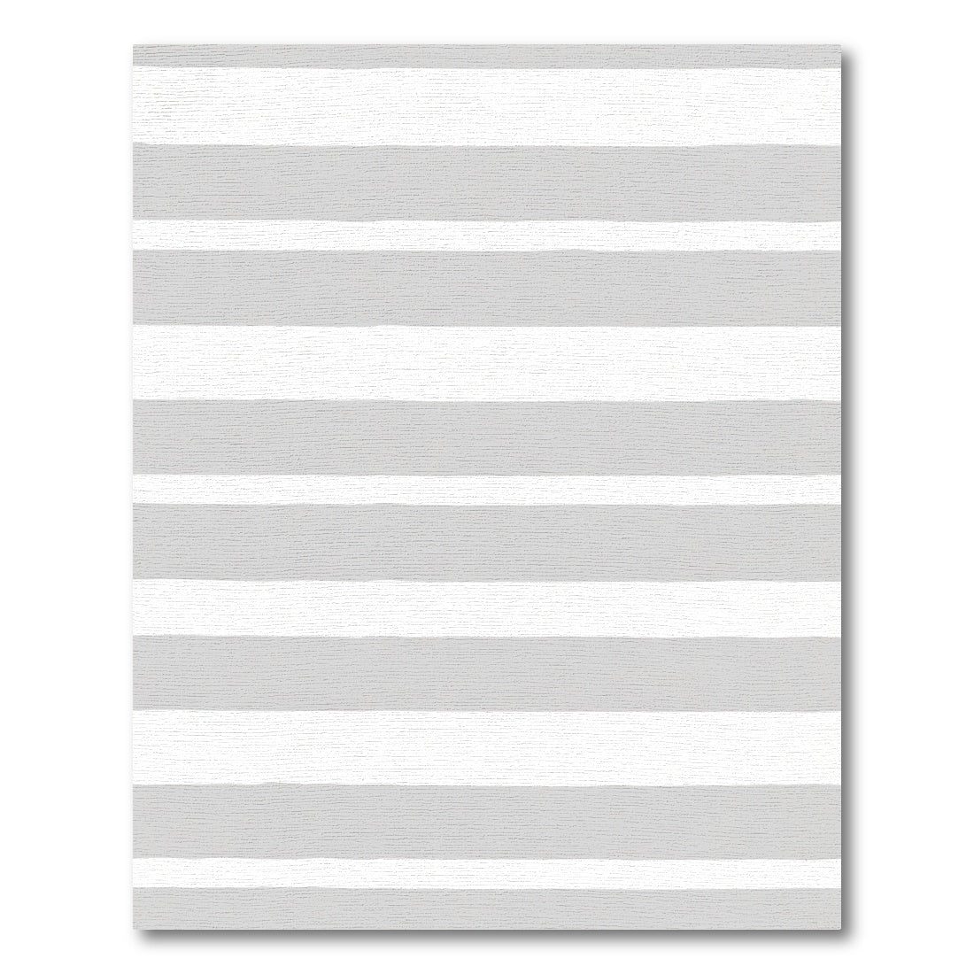 Simple Gray White Stripe Rug