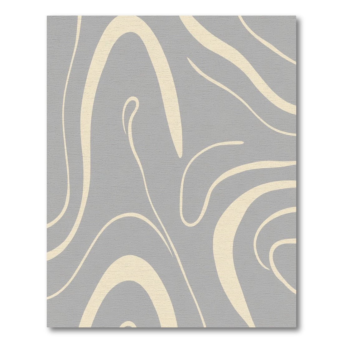 Pale Yellow Abstract Swirl Rug