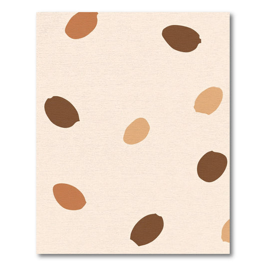 Earthy Tone Freeform Droplet Cluster Rug
