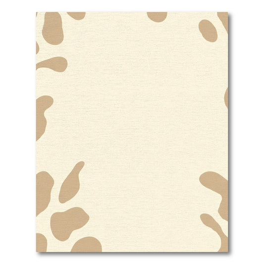 Cream Brown Splotch Abstract Rug