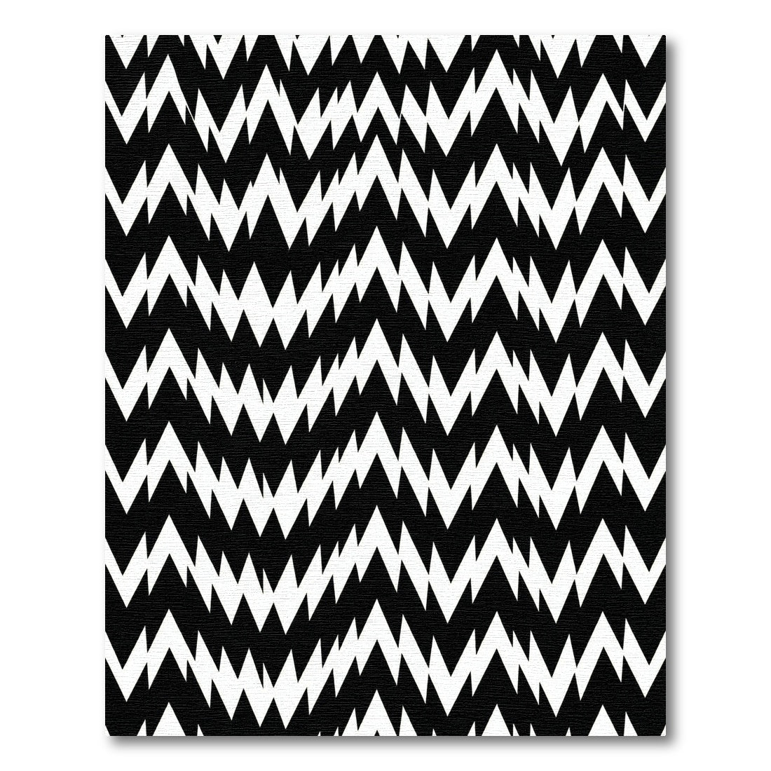 Monochrome Jagged Chevron Striped Rug