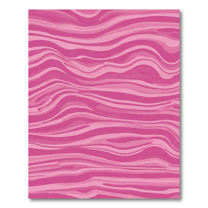 Pink Zebra Stripe Abstract Rug