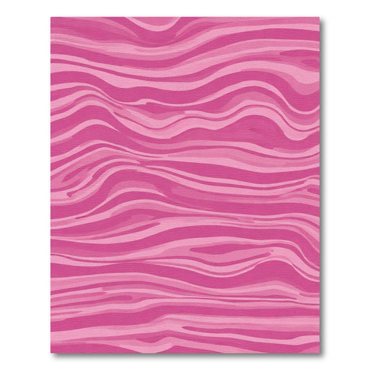 Pink Zebra Stripe Abstract Rug