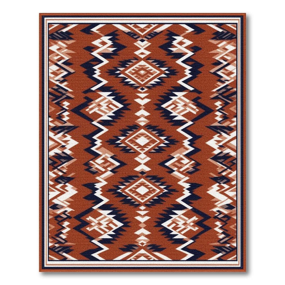 Brown and Tan Geometric Southwestern Brown Geometric Area Rug