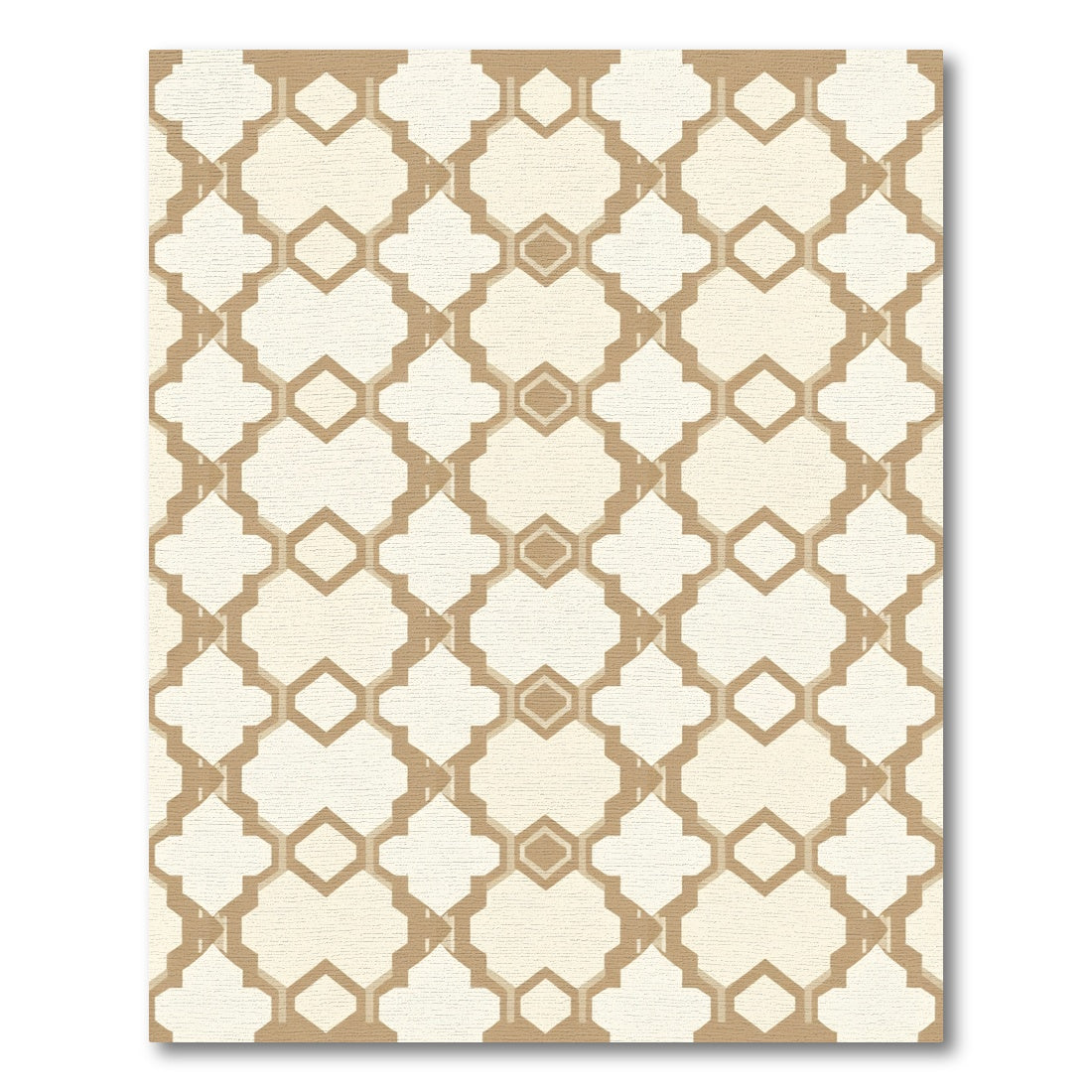 Geometric Sepia Link Arabesque Rug