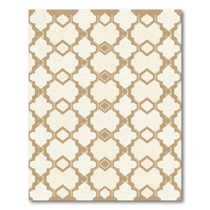 Geometric Sepia Link Arabesque Rug